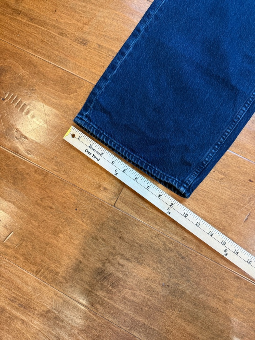 Madewell Low Rise Baggy Wide Leg Jeans Dark Indigo Button Fly 25 - Picture 5 of 11